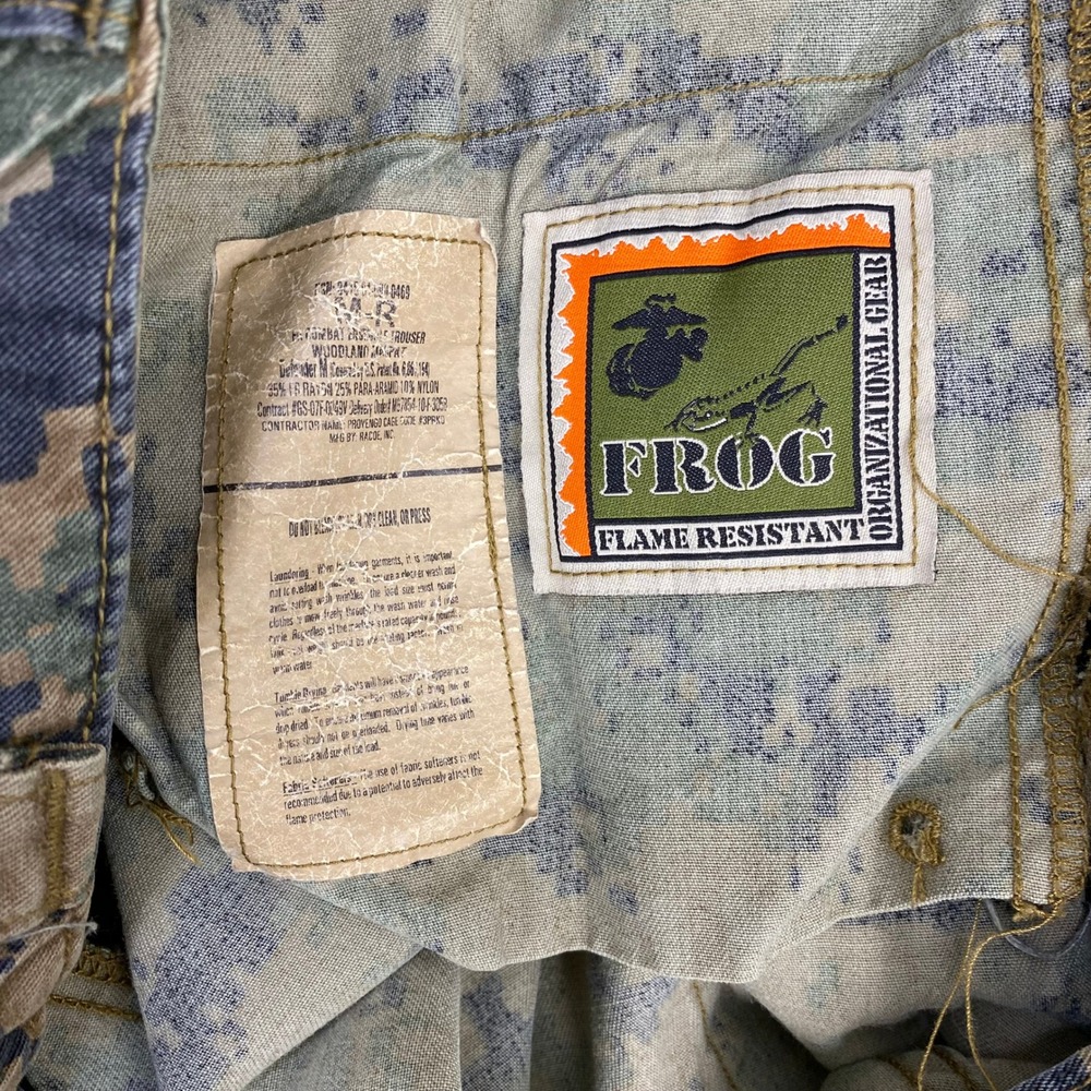 USMC FROG Woodland MARPAT Combat Trousers Mens M-R Green‎ Camo USA Military - Picture 7 of 14